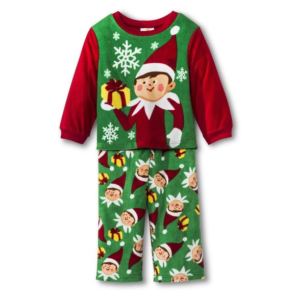 Elf on the Shelf 2 Piece Fleece Pajamas New Boys Size 4 - Picture 1 of 1